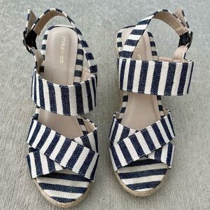 Maurices nautical denim stripe espadrilles